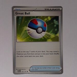Pokémon Card: Great Ball #183/193 (Pokemon Paldea Evolved)